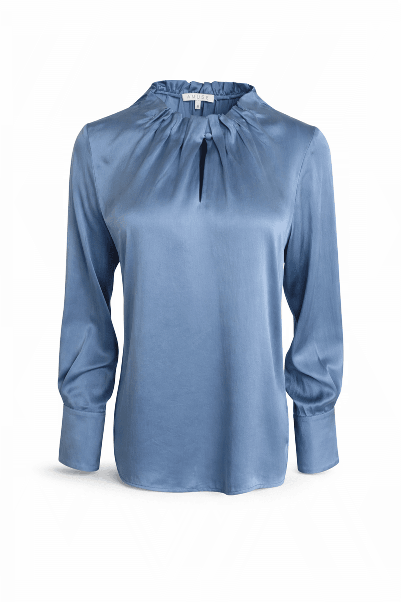 Amuse Silkebluse Ada 941BluePS26