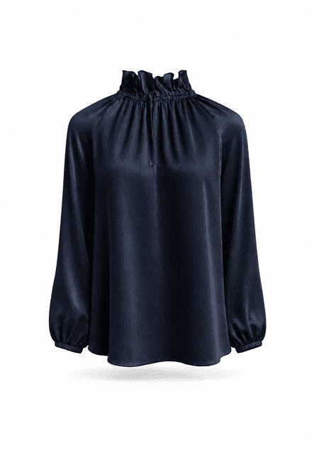 Hovedbilde Amuse Silkebluse Berit 147NavyAW26