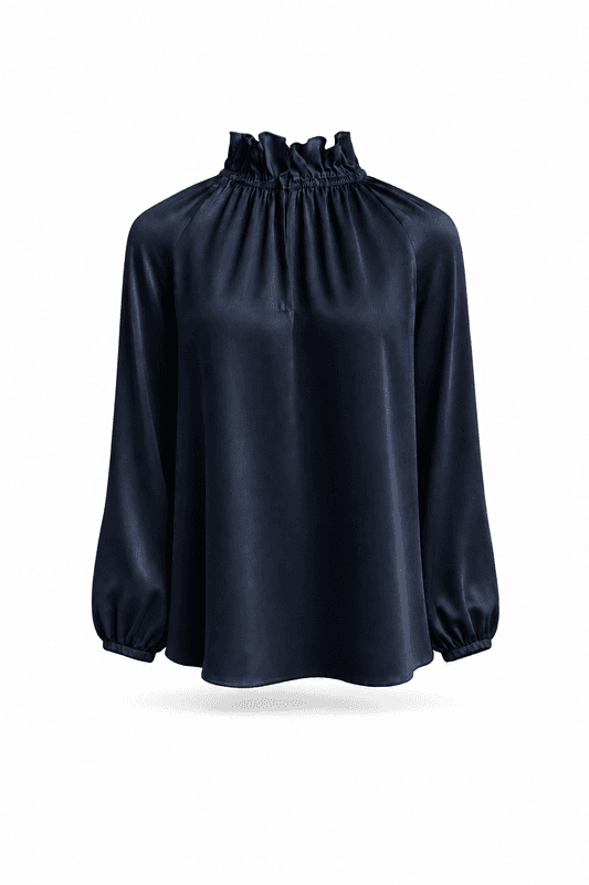 Amuse Silkebluse Berit 147NavyAW26