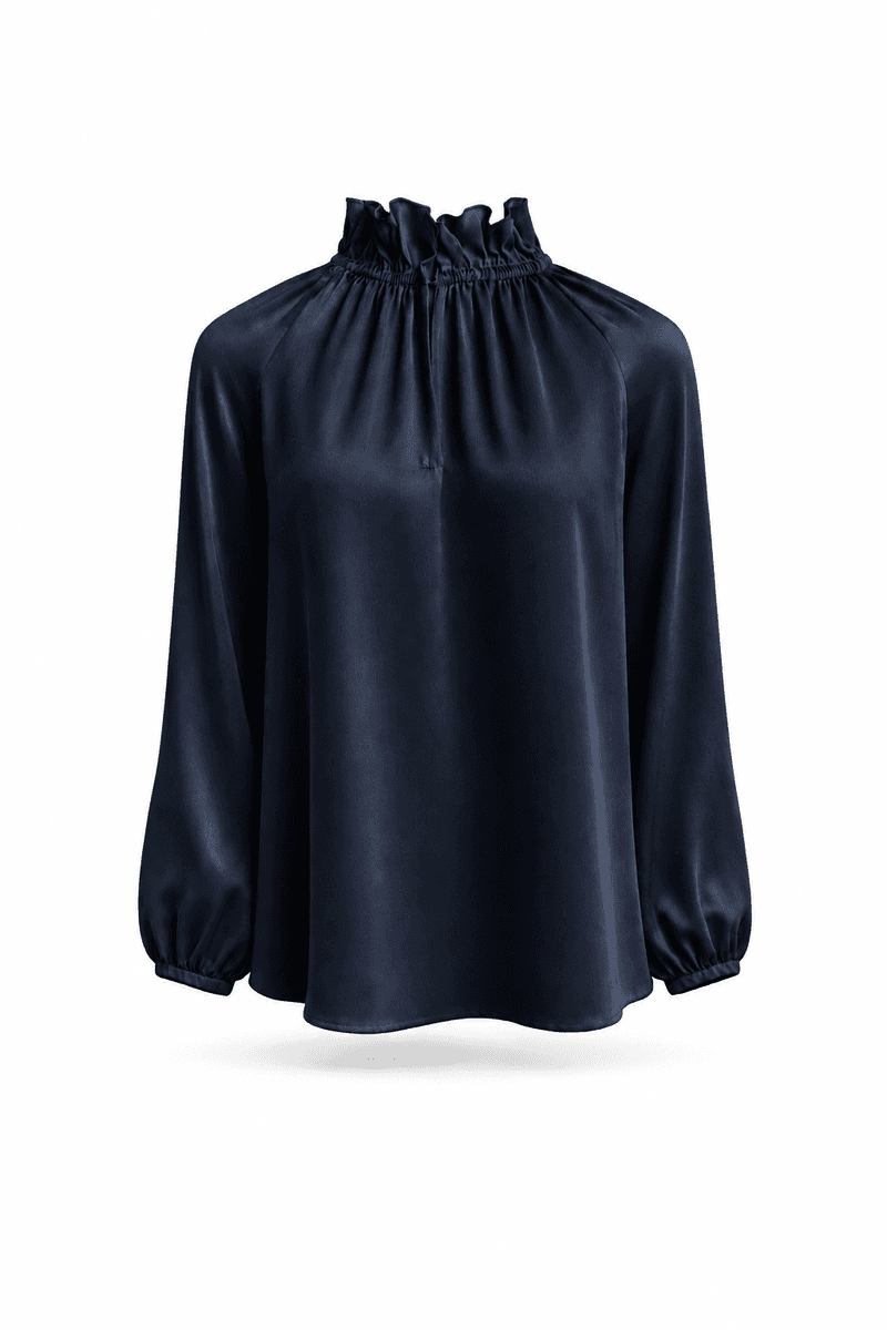 Amuse Silkebluse Berit 147NavyAW26