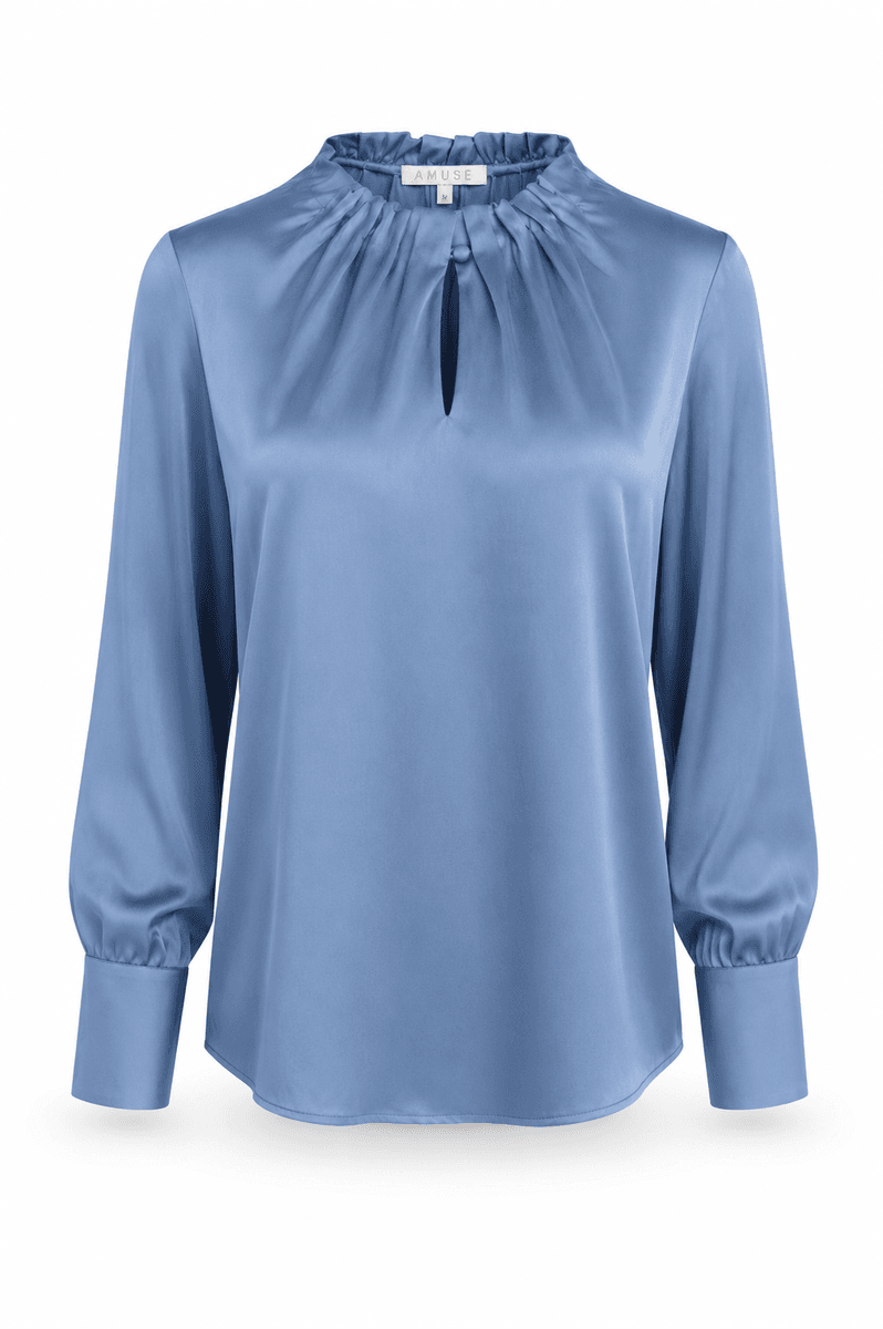 Amuse Silkebluse Ada 941BluePS26