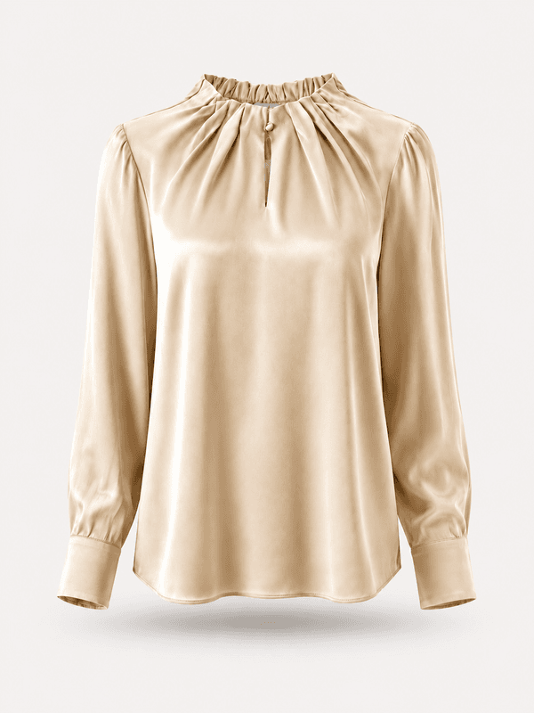 Amuse Silkebluse Ada 104ChampagneAW26