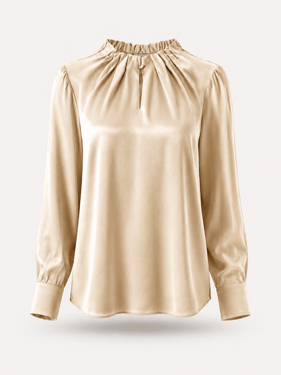 Amuse Silkebluse Ada 104ChampagneAW26
