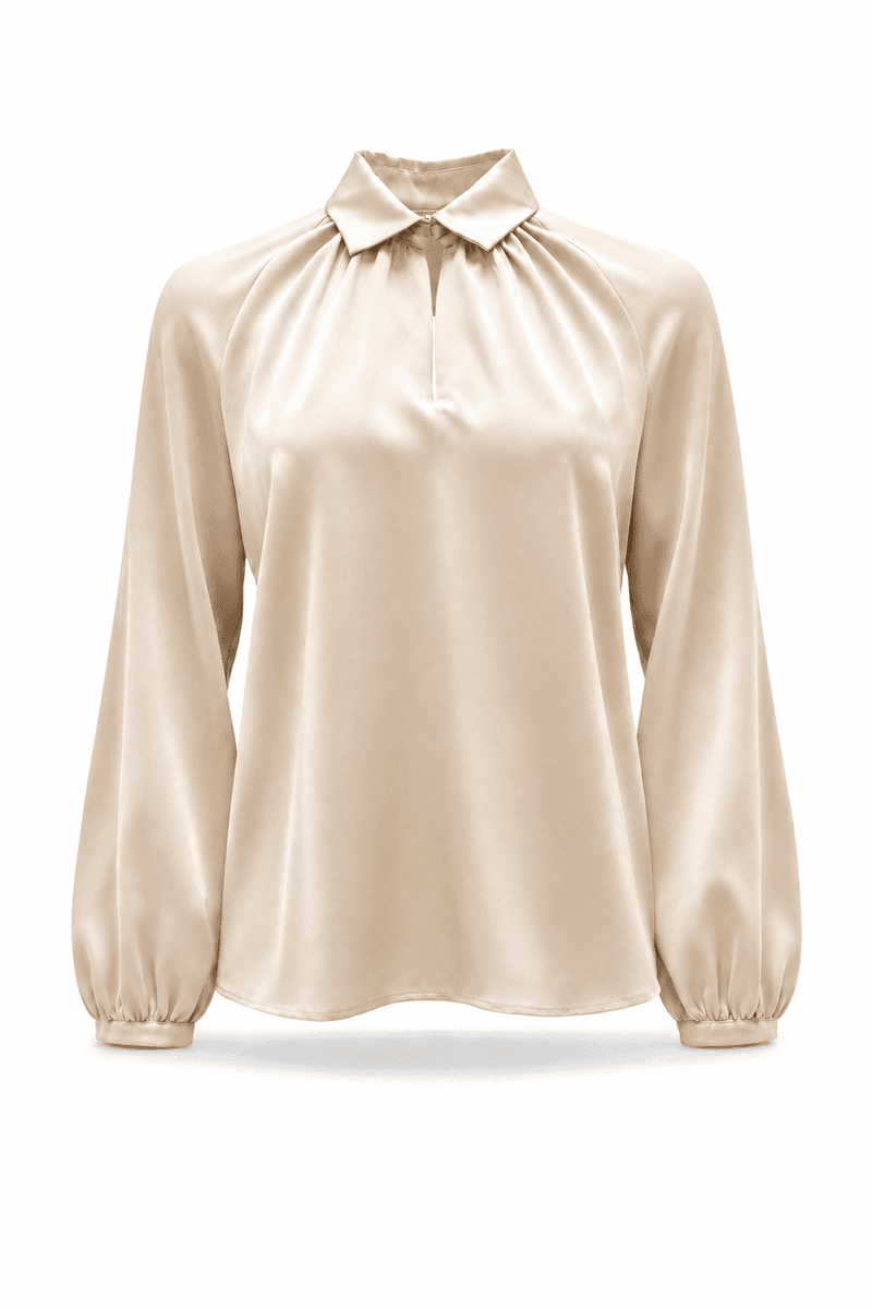 Amuse Silkebluse Hilde 104ChampagneAW26