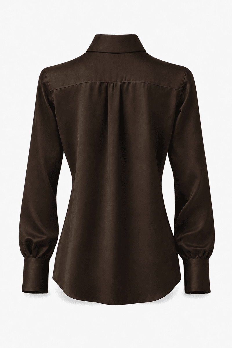 Amuse Silkebluse Classic 910BrownPF26