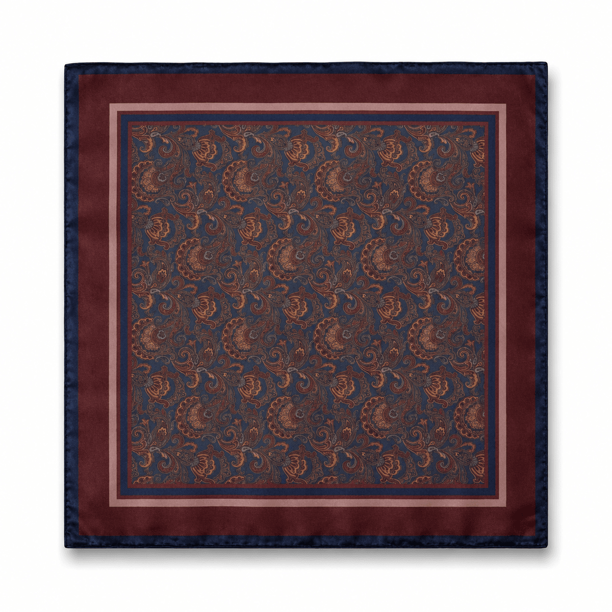 Amuse Silkeskjerf Greta 188Paisley/Navy PrintAW26