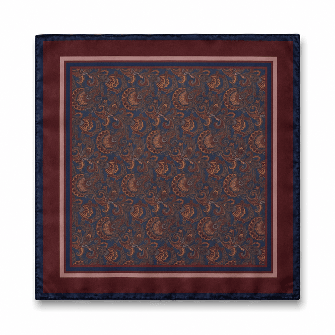 Hovedbilde Amuse Silkeskjerf Greta 188Paisley/Navy PrintAW26