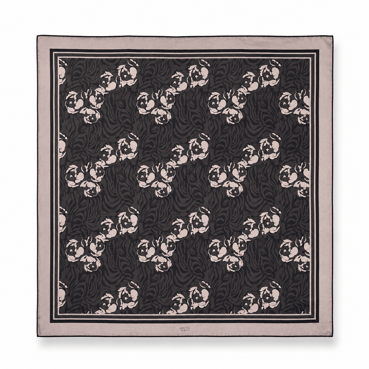 Amuse Silkeskjerf Greta 888BrownPrint AW26