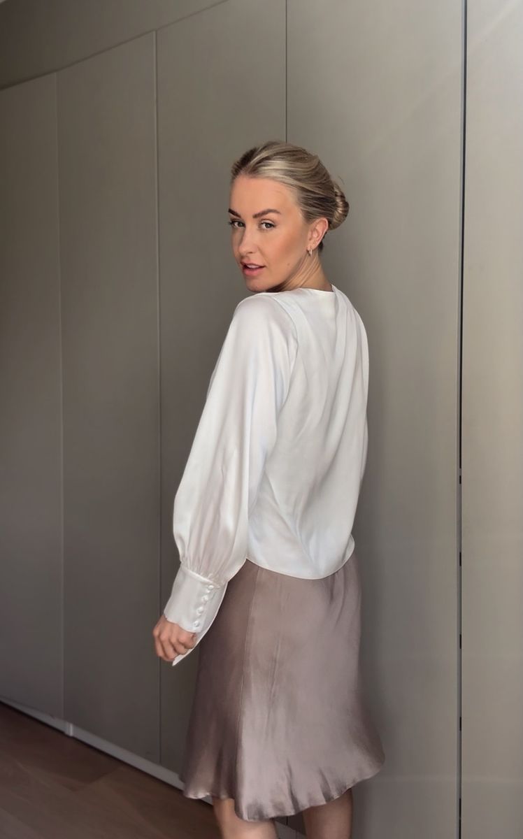 Amuse Silkebluse Anais 103OffwhiteAW26